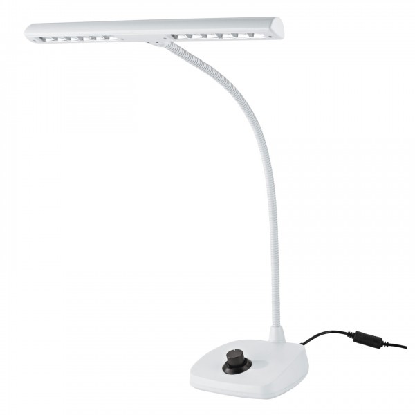 K&M 12298 LED Piano Lamp, White, UK Plug
