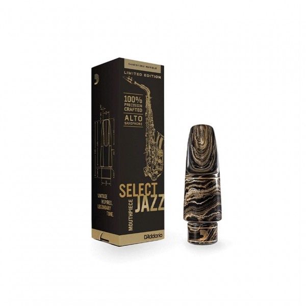 D'Addario Select Jazz Marble Alto Saxophone Mouthpiece - With Box