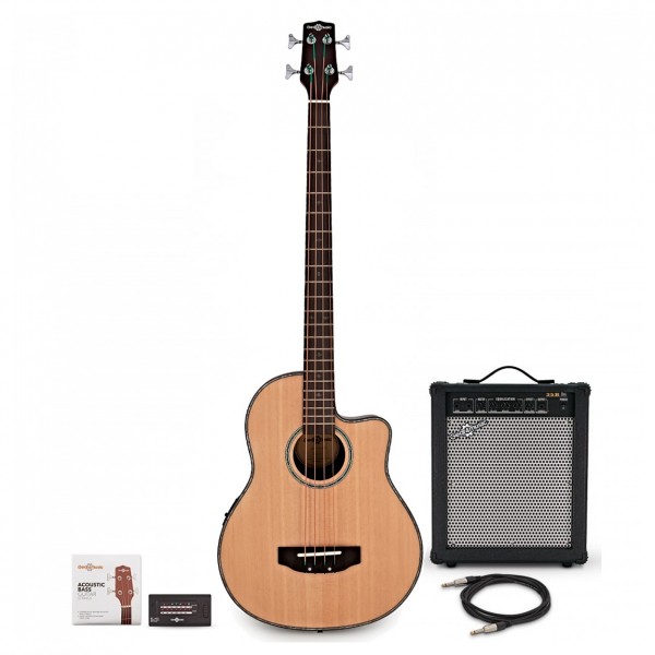 Roundback Electro Acoustic Bass Guitar + 35W Amp Pack