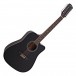 Dreadnought Cutaway 12-saitige Akustikgitarre von Gear4music, Schwarz