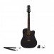 Dreadnought 12 String Acoustic Guitar, Black + Accessory Pack