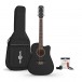 Guitarra Acústica de 12 Cuerdas Dreadnought y Accesorios Gear4music, Negro