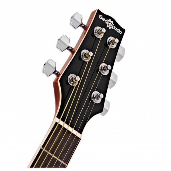 Deluxe Dreadnought Acoustic Guitar by Gear4music, Mahogany