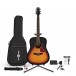 Dreadnought Acoustic Guitar Complete Player Pack by Gear4music, Sunburst