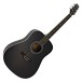 Dreadnought Acoustic Guitar by Gear4music + Accessory Pack, Black