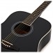 Dreadnought Acoustic Guitar by Gear4music + Accessory Pack, Black