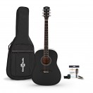 Akustinen Dreadnought Kitara Gear4musicilta + Lis&auml;varustepaketti, Musta