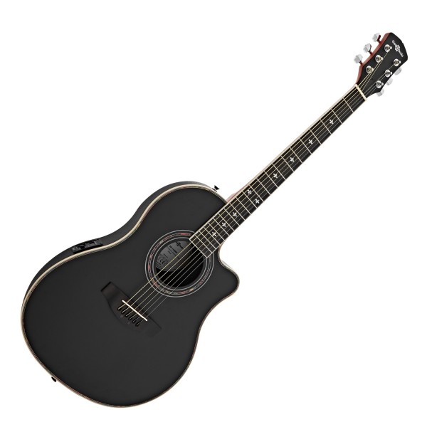 Roundback Electro Acoustic Guitar by Gear4music, Black