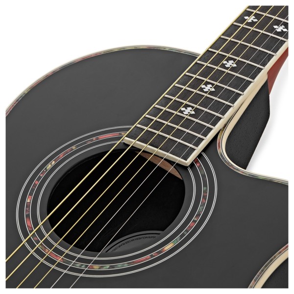 Roundback Electro Acoustic Guitar by Gear4music, Black