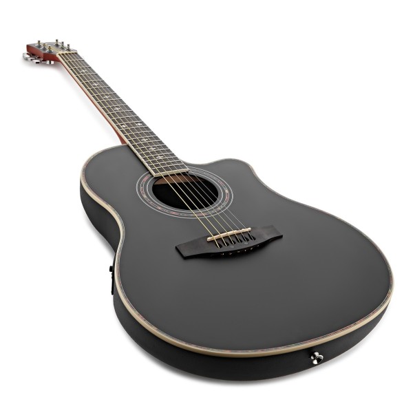 Roundback Electro Acoustic Guitar by Gear4music, Black