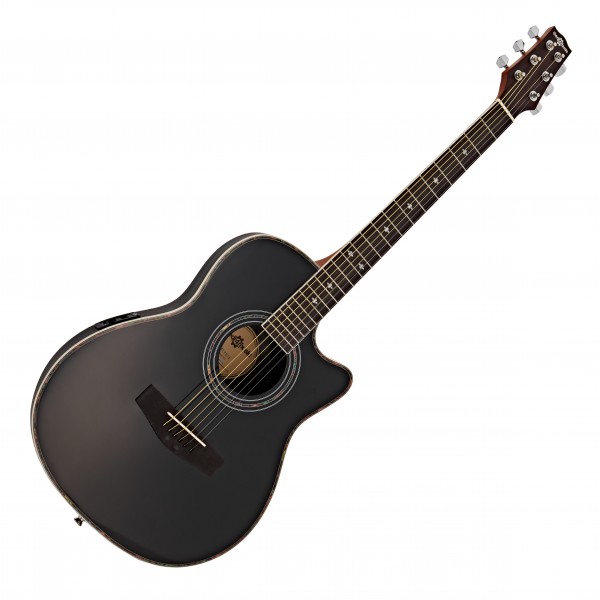 Roundback Electro Acoustic Guitar + 15W Amp Pack, Black