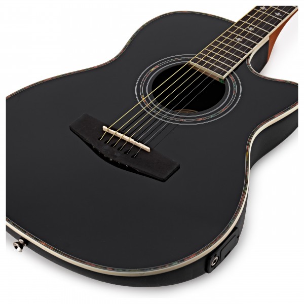Roundback Electro Acoustic Guitar + 15W Amp Pack, Black
