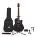 Roundback Acoustic Guitar Complete Player Pack by Gear4music, Black