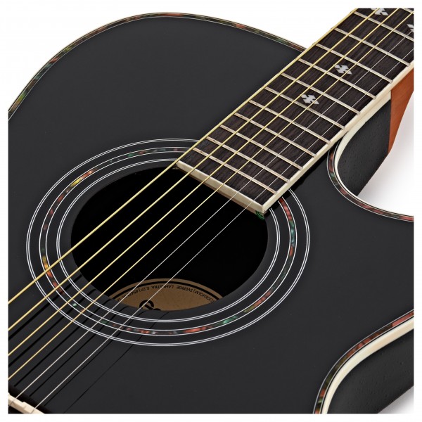 Roundback Electro Acoustic Guitar, Black + Complete Pack