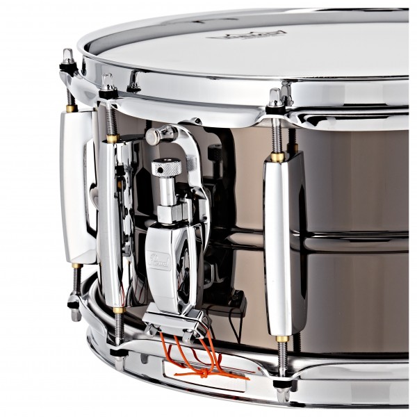 Pearl Sensitone Heritage 14" x 6.5" Brass Snare Drum, Black Chrome