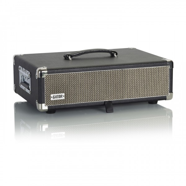 Gator GR-RETRORACK-2BK 2U Vintage Amp Vibe Rack Case, Black - Closed, Left