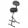 K&M 14050 Stool with Backrest, Faux Leather