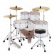 Pearl Export 20'' Fusion Drum Kit w/Stool and Sticks, Matte White