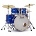 Pearl Export 20'' Fusion Drum Kit w/Stool and Sticks, Voltage Blue