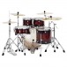 Pearl Decade Maple Pro Drum Kit w/Sabian XSRs, Deep Red Burst