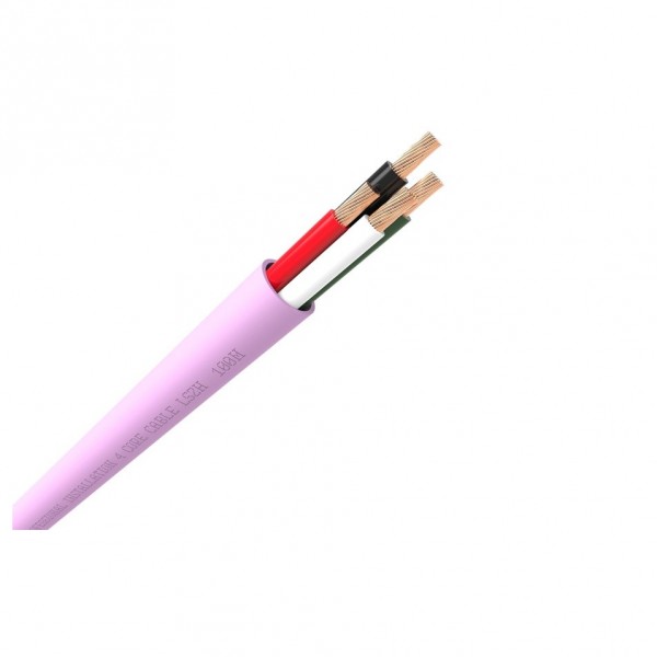 QED QX16/4 LSZH Pink Bi-Wire 4 Core Installation Speaker Cable - Price Per Metre