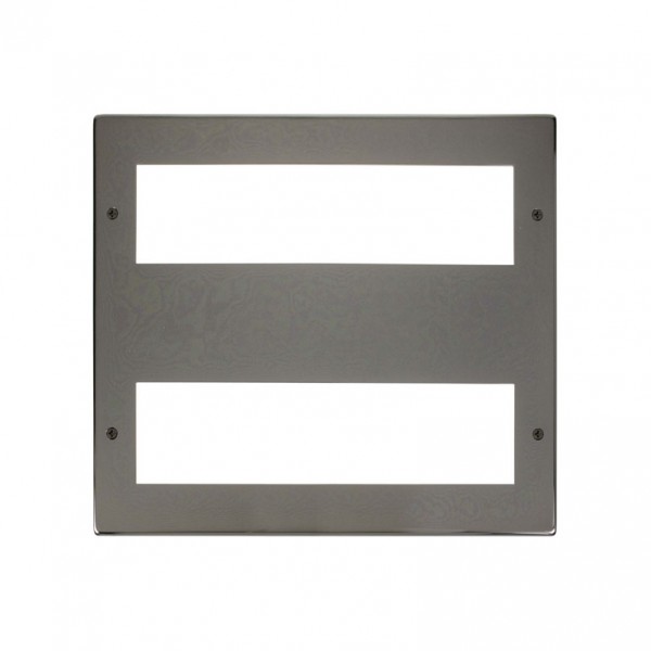 Click New Media Black Nickel 16 Module Front Plate