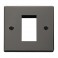 Click Placca frontale a modulo singolo New Media, nichel nero