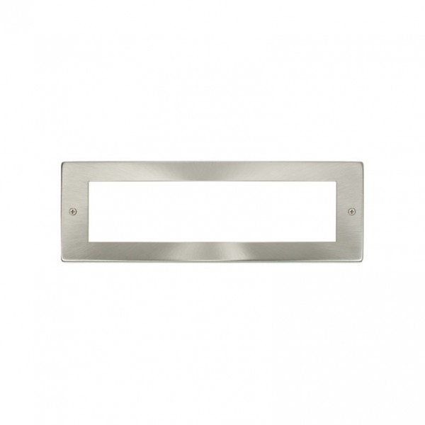 Click New Media Satin Chrome 8 Module Front Plate