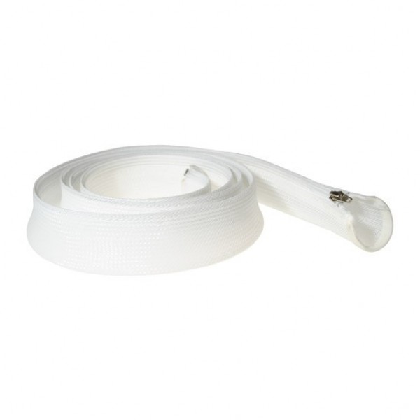 Fisual Expandable Zip Up Cable Tidy White 1m