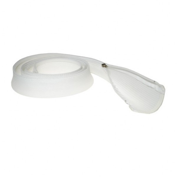 Fisual Expandable Zip Up Cable Tidy White 1m