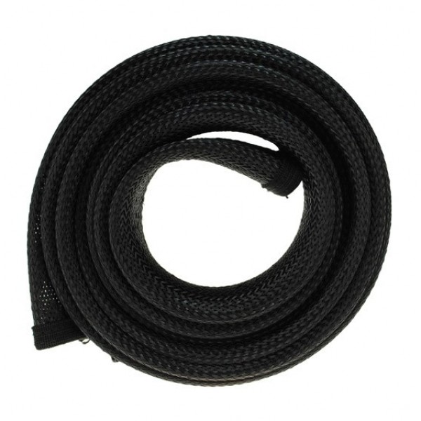 Fisual Expandable Zip Up Cable Tidy Black 1m