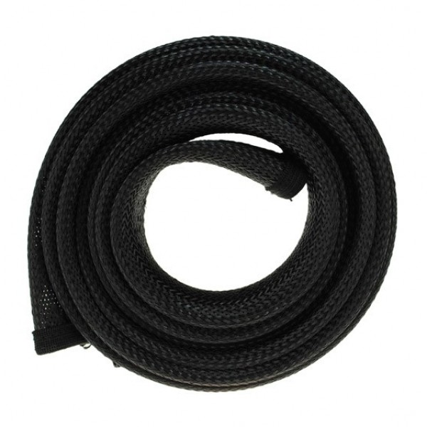 Fisual Expandable Zip Up Cable Tidy Black 2m