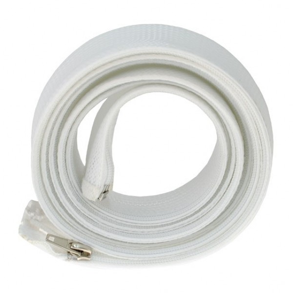 Fisual Expandable Zip Up Cable Tidy White 2m