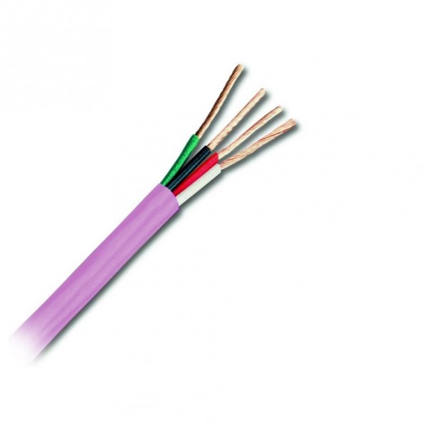 QED QX16/4 LSZH Pink Bi-Wire 4 Core Installation Speaker Cable 100m Box