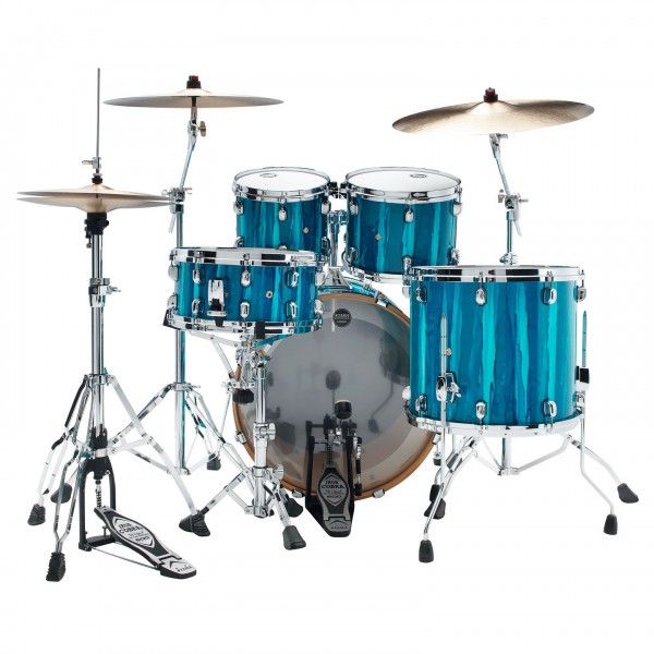 Tama Starclassic Performer 22" 4pc Shell Pack, Sky Blue Aurora - Behind