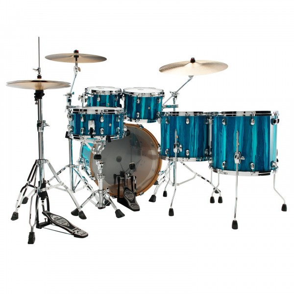 Tama Starclassic Performer 22" 5pc Shell Pack, Sky Blue Aurora - Behind