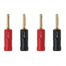 QED Screwloc Forte ABS 4mm Banana Plug (4 Pack)