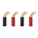 QED Screwloc 6-10mm Gold Plated Spades (4 Pack)