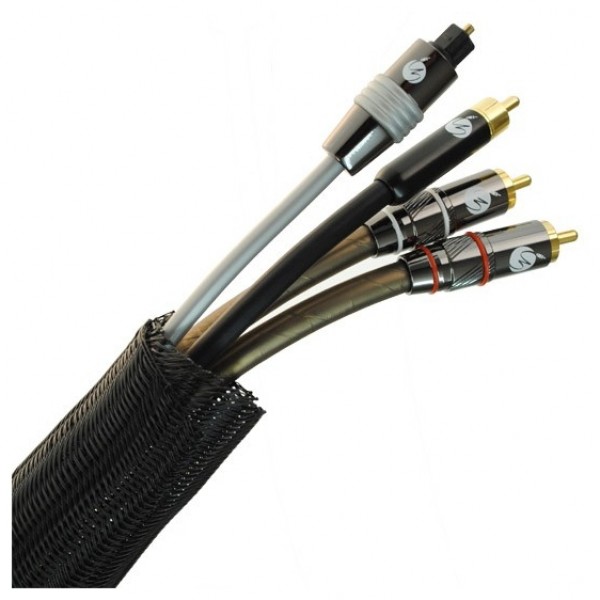 Fisual Black Expandable Self Closing Cable Tidy 19mm - Price Per Metre