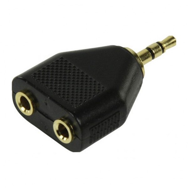 AVO Stereo 3.5mm Male - 2x 3.5mm Female Gold Plated Audio Adapter