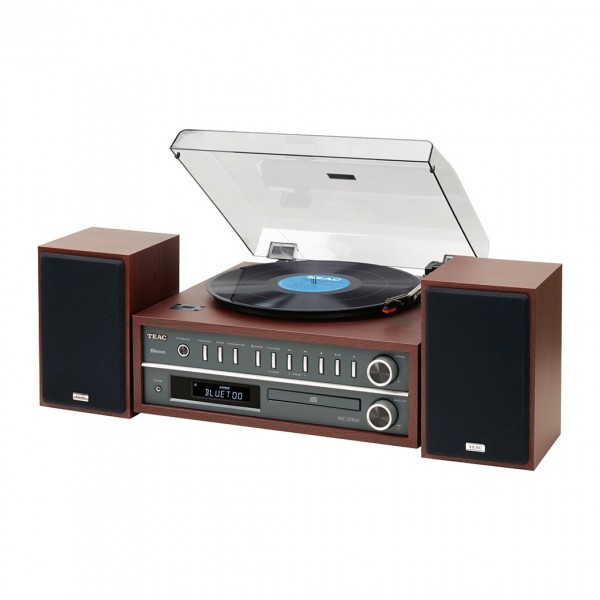 TEAC MC-D800 Cherry All In One Turntable Speaker System w/ Bluetooth