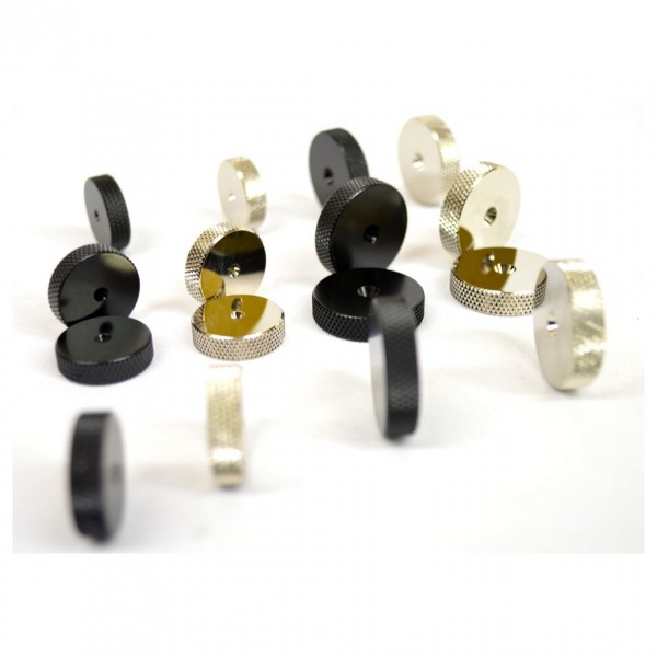 Atacama HD-S Satin Black 20mm Dia Floor Spike Shoes - 4 Pack