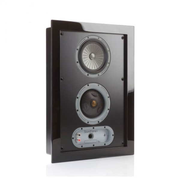 Monitor Audio Soundframe SF1 Black In Wall Speaker w/ Black Grille (Single)