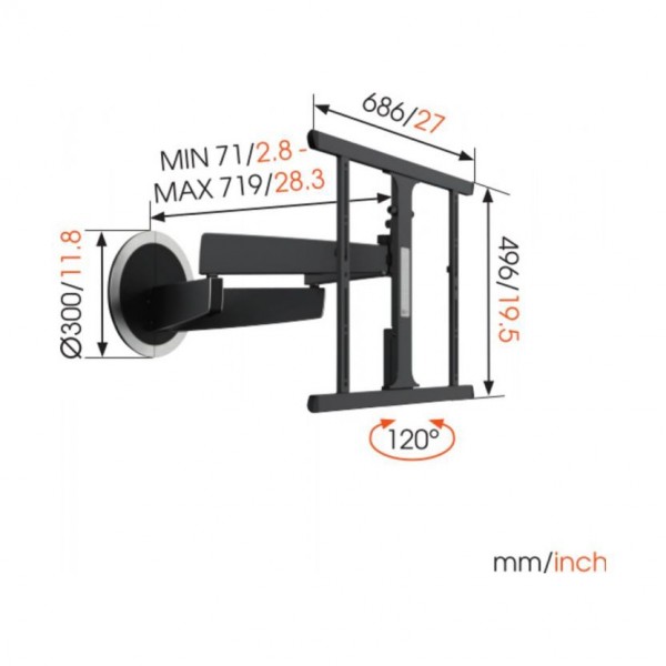 Vogels NEXT 7355 Motion Mount Automatic Motion TV (up to 65")  Wall Bracket