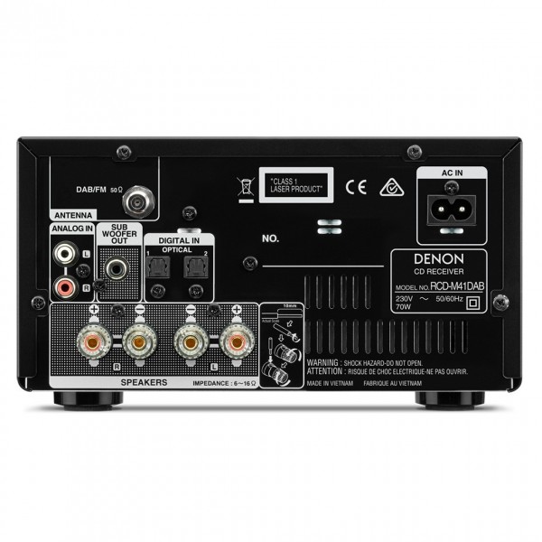 Denon RCD-M41 Silver Micro Hi-Fi System w/ Bluetooth
