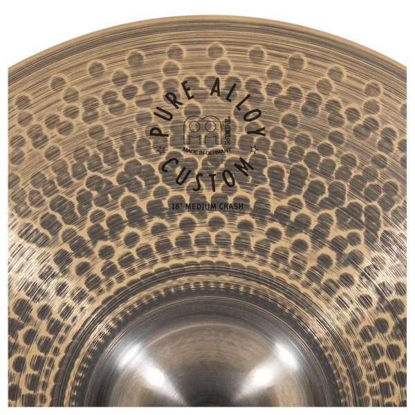 Meinl Pure Alloy Custom 18'' Medium Crash Cymbal - Zoomed