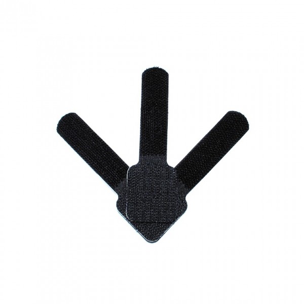 Fisual Adhesive Cable Ties Black 10 Pack