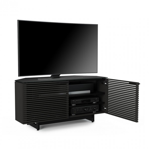 BDI Corridor 8175 Charcoal Stained Ash Corner TV Cabinet