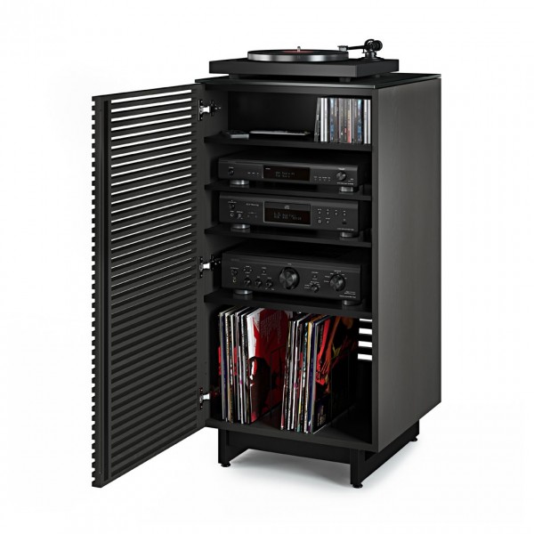 BDI Corridor 8172 Charcoal Stained Ash AV Tower / Hi-Fi Cabinet