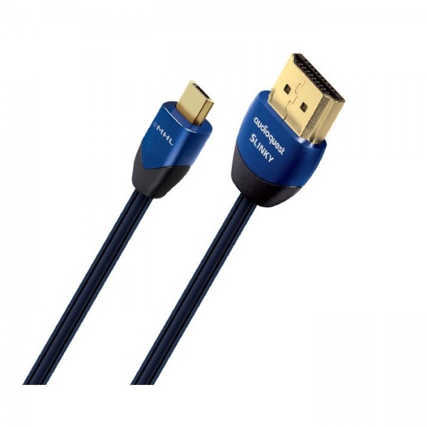 AudioQuest Slinky High Speed Compact MHL HDMI Cable w/ Ethernet 2m